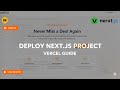 How to Deploy Next.js project on Vercel.
