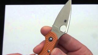 Spyderco Dragonfly Burnt Oragnge HAP40 Sprint Run