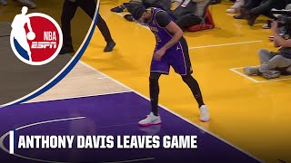 Anthony Davis leaves game early with foot injury | NBA on ESPN