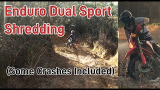 Enduro Dual Sport Action at Clear Creek OHV Trails! KTM vs Honda Showdown