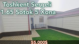 UY Sotilgan !!! Toshkent Sergeli Xonobod Beruniy mahallasi 1.65 sotok 5 Xona Narxi 55.000$