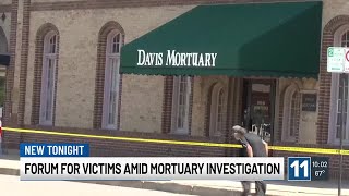 Attorneys hold public gathering to discuss legal steps with potential victims in Davis Mortuary c...