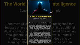 The World of Artificial Intelligence - Generative AI