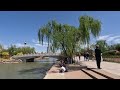 公園裡餵魚餵鴨沐浴春光 feed fish feed ducks bathe in the park