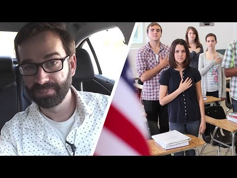 Do students have to stand for the pledge in California?