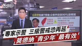 專家示警 三級警戒恐再延 莫德納 \