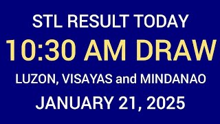 STL Result 10:30 am Draw January 21, 2025 STL Luzon, Visayas and Mindanao STL Batangas LIVE Result