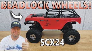 HOW TO INSTALL INJORA BEADLOCK WHEELS. AWESOME UPGRADE ON SCX24! EP#572