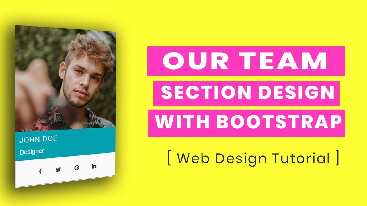 Our Team Section Design With Bootstrap | Our Team Section Html Css ...