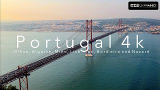 Portugal 4k (Ultra HD)⎜Relaxing Music⎜Earth from Above⎢Olhao, Algarve, Miño, Lisbon, Bordeira 4k