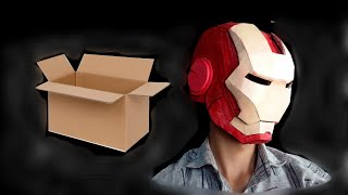 How to make cardboard Ironman helmet at home|| working model at home part-2 || Mr US craft