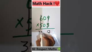 Math Hack | Fast Multiplication Trick | Interesting math tricks #maths #shorts #magic