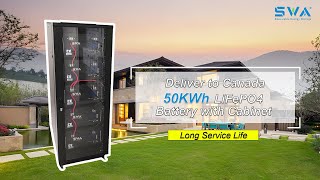 SWA ENERGY 50Kwh Lithium Ion Batteries Rack Module Storage Battery with Cabinet Delivering