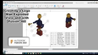 Creating a Lego Man Exploded View and Parts List with Fusion 360