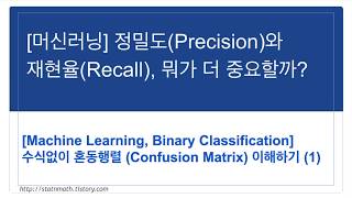 [StatnMath] [머신러닝/기계학습] [분류모델] - 혼동행렬 (Confusion Matrix) 쉽게 이해하기