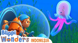 Eksplorasi Laut 🌊 | Blippi Bahasa Indonesia - video anak-anak | Petualangan Blippi Wonders