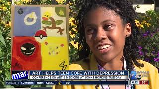 "Art definitely saved my life." Baltimore teen works to break down stigma around mental health