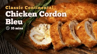 Chicken Cordon Bleu | Chicken Roulade | Cheese Stuffed Chicken | Continental Recipes | Cookd