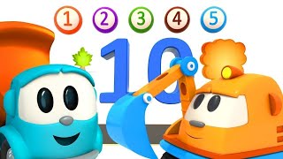 Impara a contare fino a 10 - Canzone per bambini con Camioncino Leo! Video educativo con i numeri