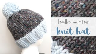 How To Knit The Hello Winter Hat
