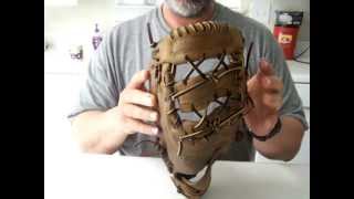 Old Spalding 1st Base Mitt before and after...