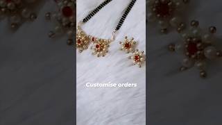 Handmade jewellery order done. How to make pearl mangalsutra? tutorials coming soon. #handmade