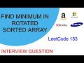 Find Minimum Element in Sorted Rotated Array | LeetCode 153 | C++ | Binary Search