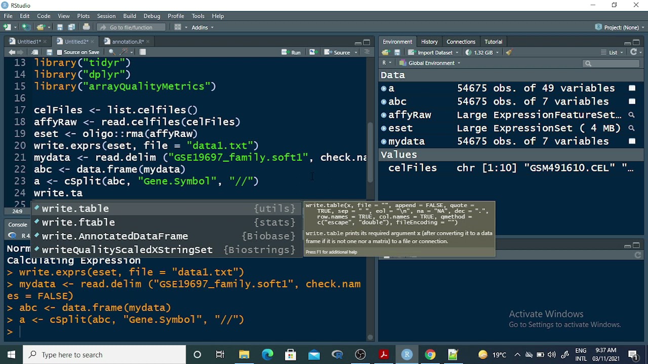 Microarray Data Normalization And Annotation R Tutorial Youtube