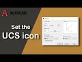 How to set the UCS icon in AutoCAD