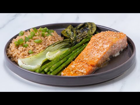 One-Pan Miso Honey Salmon For Two