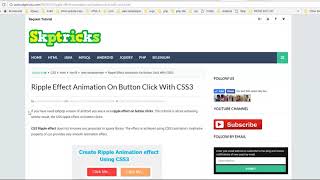 Ripple Effect Animation On Button Click With CSS3