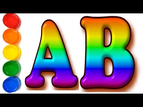 Learn Alphabet Abcd Numbers And Shapes A For Apple, Abcd B For Ball ...