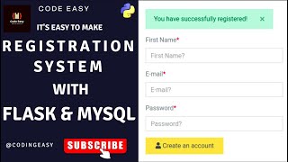 Learn Flask Registration System With MySQL Database | Full Web Development Course for Beginners- #38