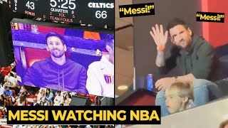 NBA fans shouting 'MESSI, MESSI' names when Messi spotted watching Miami Heat | Football News Today
