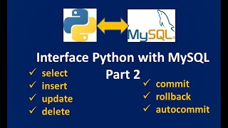 Interface Python with MySQL ||Part 2|| Insert many records || update|| delete|| #python