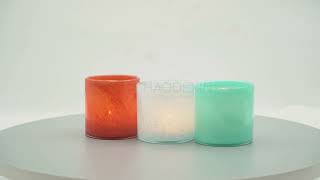 HAODEXIN 14oz Handmade Glass Candle Jars