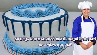 cake||വെറും 1 കാൽ മണിക്കൂർ കൊണ്ട് ചെയ്ത കേക്ക് || kerala kitchen