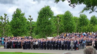 Memorial day Margraten 2025. Missing man formation, Spitfire, Hercules, 4x F35