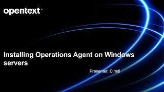 Operations Bridge Manager: Installing Operations Agent on Windows servers