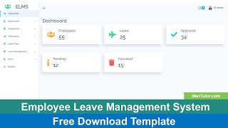 Leave Management System Free Bootstrap Template
