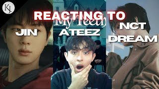 MULTIPLE REACTION: Jin 'Running Wild', ATEEZ 'Ice On My Teeth' & NCT DREAM 'Flying Kiss'