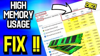 High Ram/Memory Usage Fix Windows 10 | High RAM usage problem fix | Decrease High Ram Usage | 2021 |