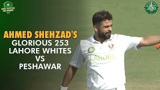 Highlights of Ahmed Shehzad's Glorious 253 | Lahore Whites vs Peshawar | #QeAT 2023/24 | PCB | M1U1A