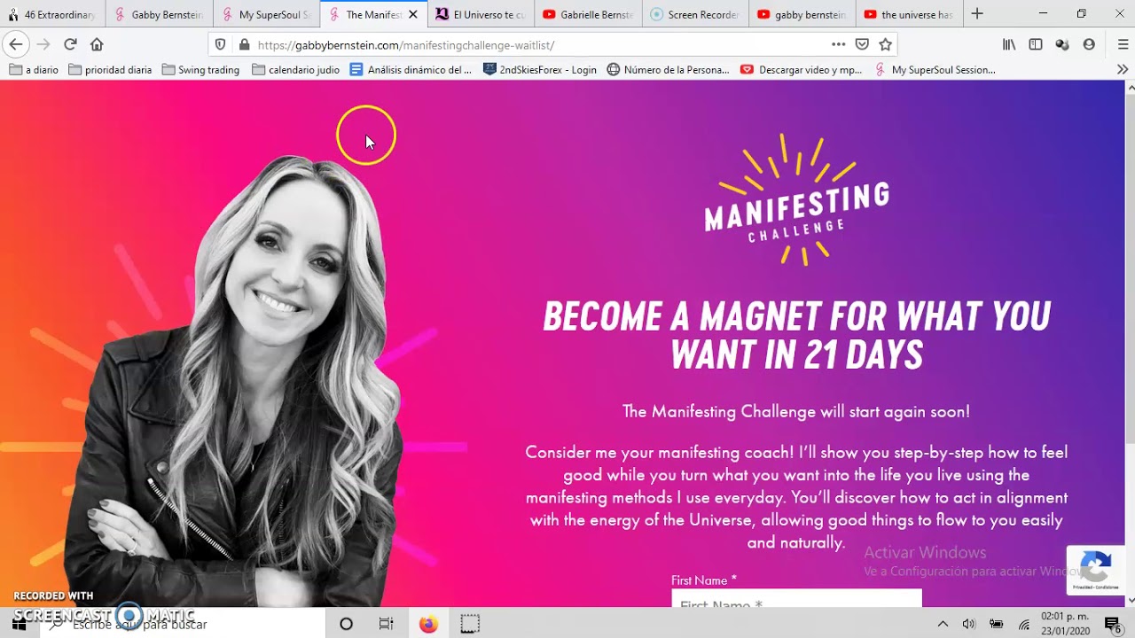 Manifesting Challenge En 21 Dias Con Gabby Bernstein Productos ...