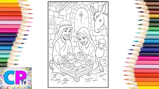 Baby Jesus with Joseph and Maria Coloring Pages/Christmas Coloring/Jim Yosef - Lights [NCS Release]