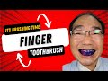 @DentalDigest 🟣 Finger Toothbrush! Your Rating?!? #shorts