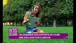 Stephanie demande aux enfants de faire une déclaration d'amour