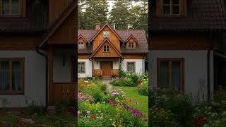 Cozy Wooden Cottage in Bloom #shorts