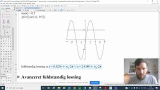 fuldstændig løsning af trigonometrisk ligning