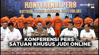 KONFERENSI PERS - DITTIPIDSIBER BARESKRIM POLRI TERKAIT TINDAK PIDANA PERJvD1AN ONLINE